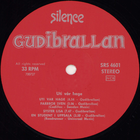 Gudibrallan LP Uti Var Hage 1st pressing label A