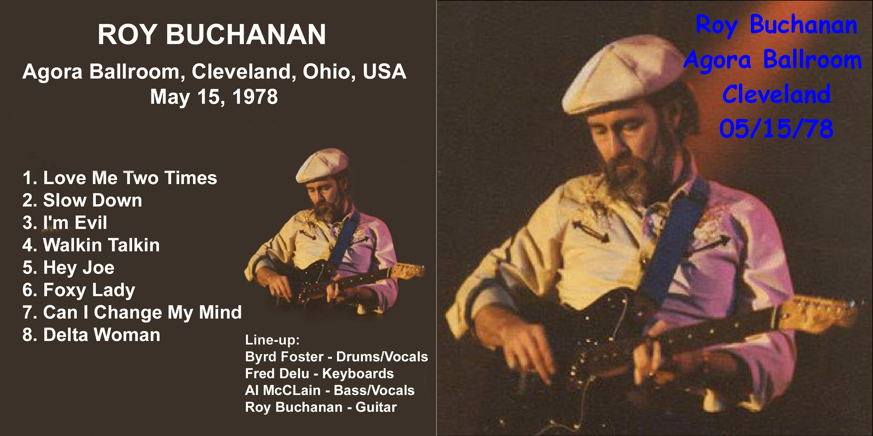 roy buchanan 1978 05 15 cdr agora ballroom cleveland 05/15/78 cover out