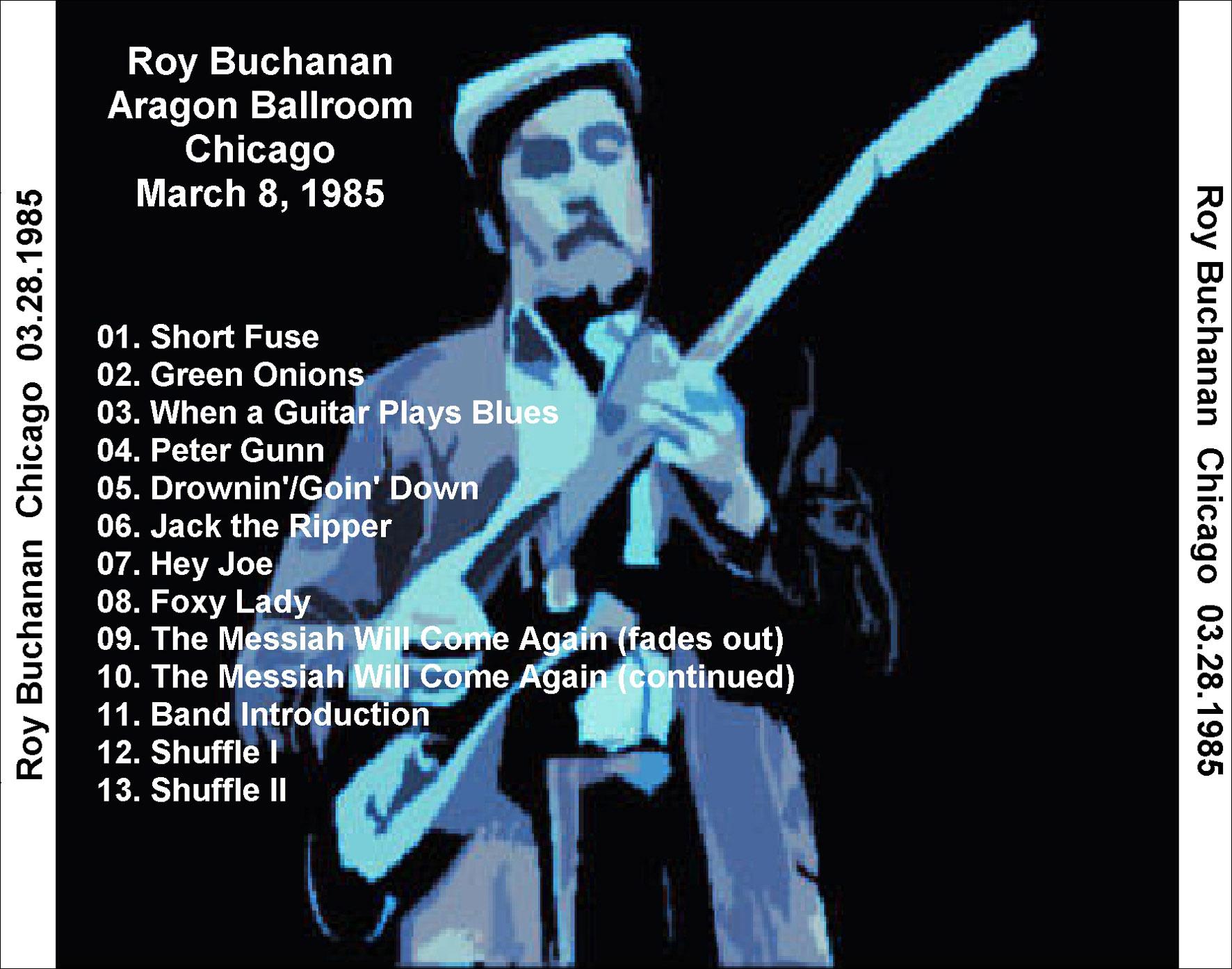 roy buchanan 1985 03 08 cdr aragon ballroom chicago tray