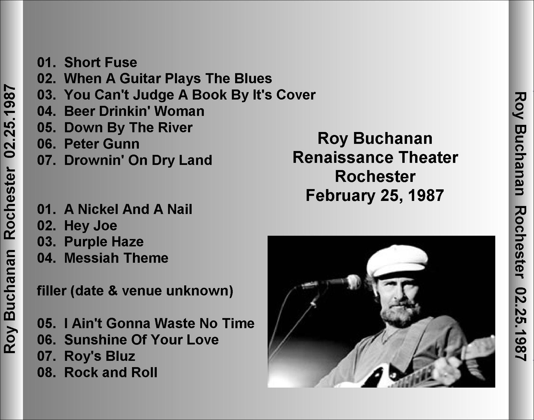 roy buchanan 1987 02 25 cdr rochester tray