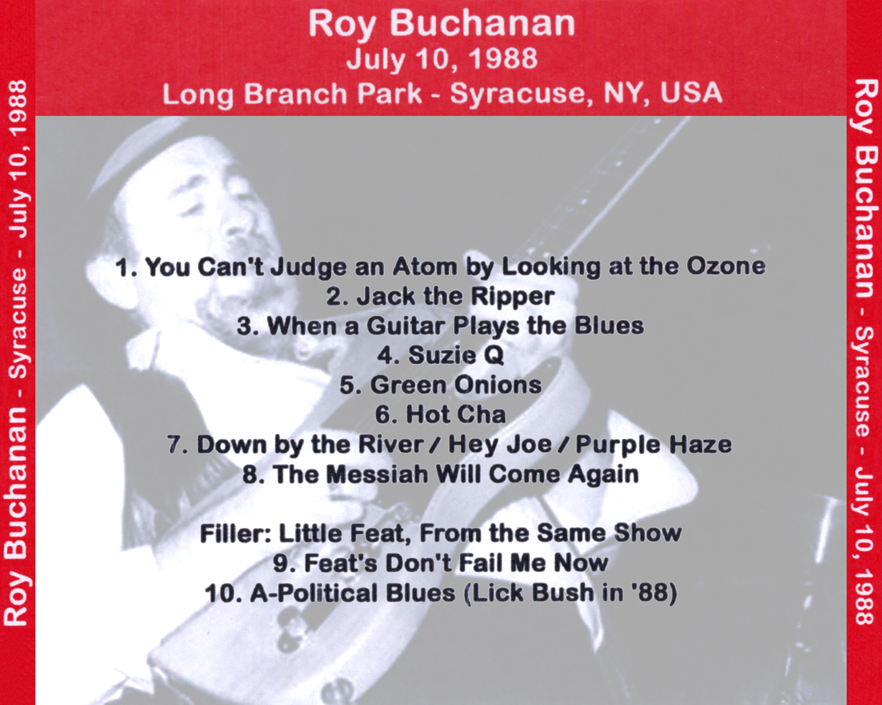 roy buchanan 1988 07 10 cd syracuse tray