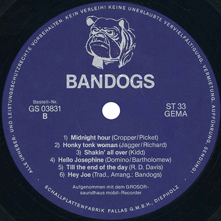 bandogs lp handmade label 2