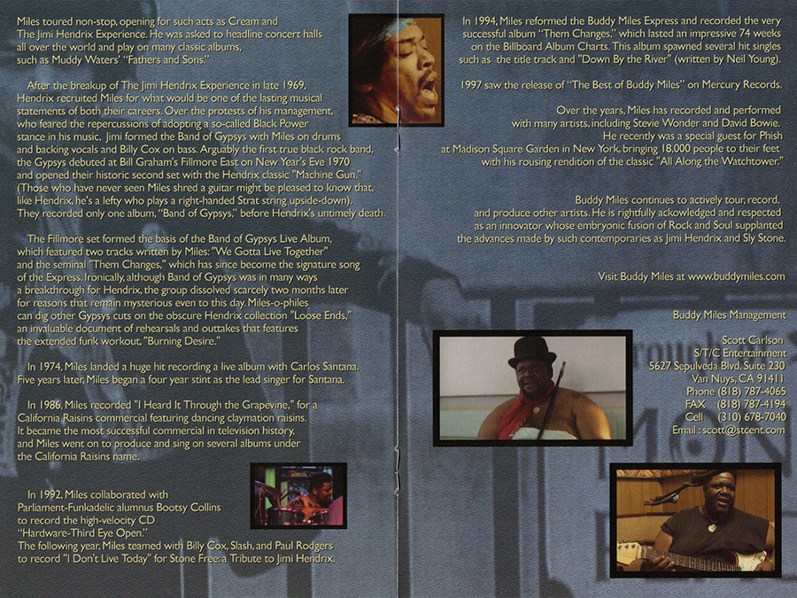Buddy Miles CD DVD dvd Changes booklet 4