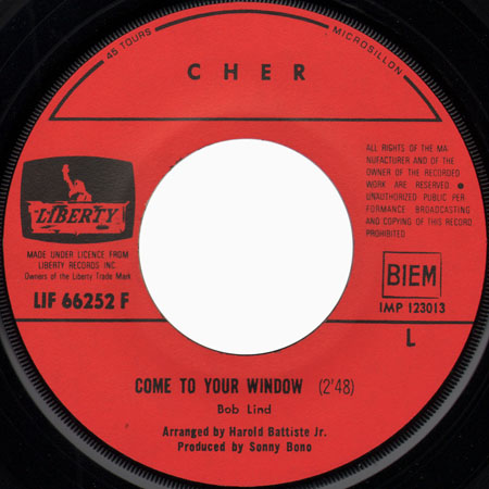 cher french single hey joe label 2