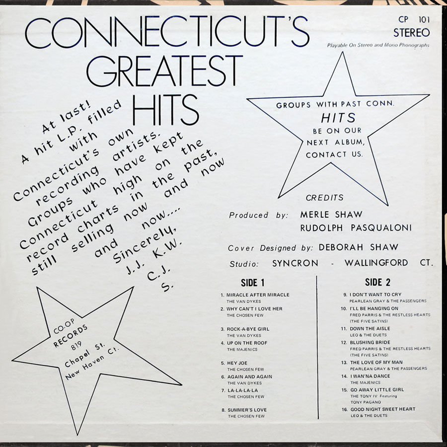 chosen few lp connecticut's greatest hits back