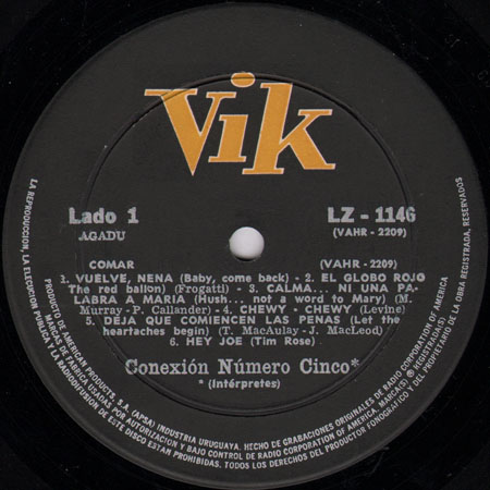 conexion 5 lp same uruguay label 1