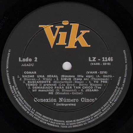 conexion 5 lp same uruguay label 2
