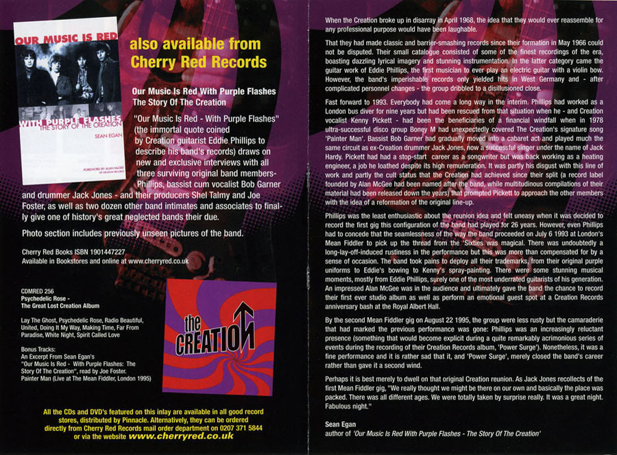 creation dvd live back