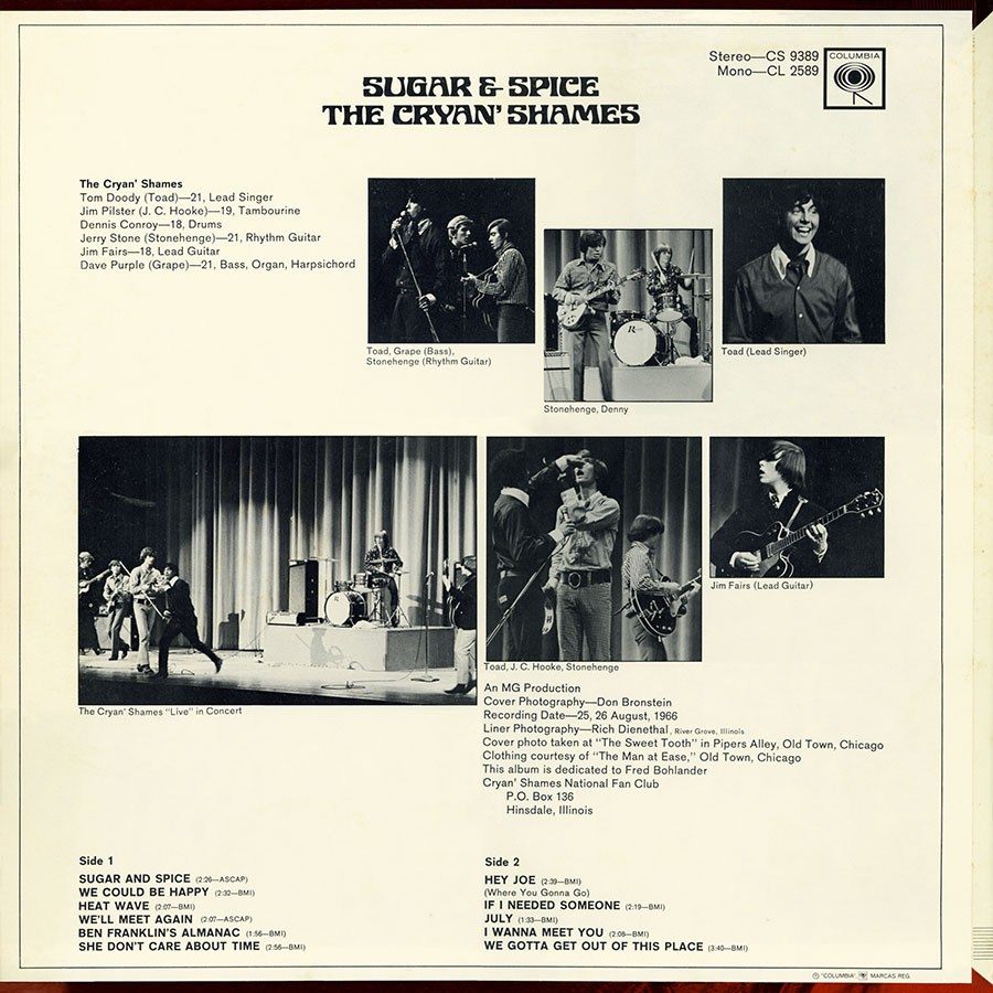 cryan shames lp sugar and sice mono back