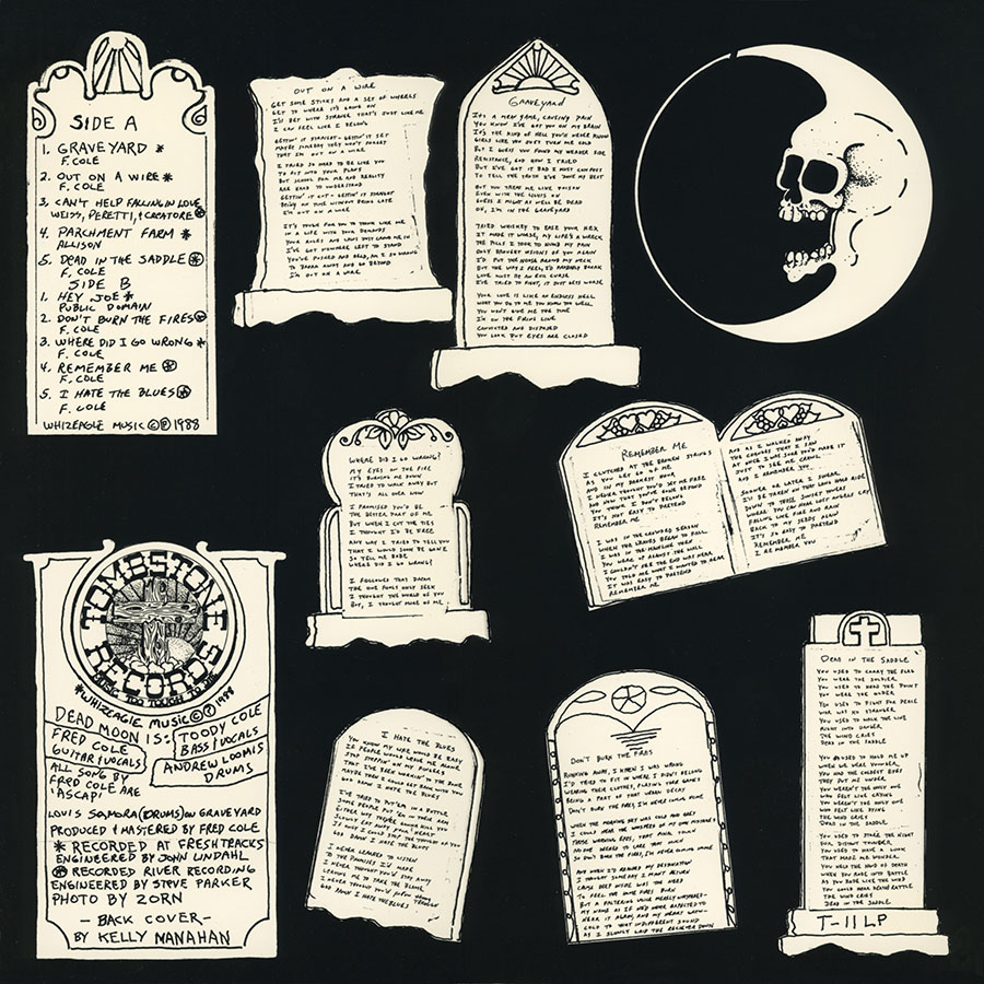 Dead Moon LP In the Graveyard back