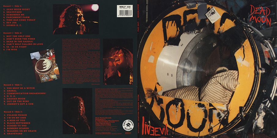 Dead Moon LP Live Evil cover out