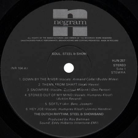 dutch rhythm steel show band lp negram hjn 257 soul steel show label 1