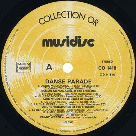 fremont's group lp danse parade musidisc label 1