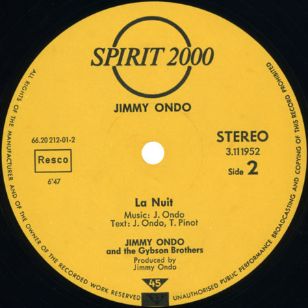 jimmy ondo maxi 45 hey joe - la nuit label 2