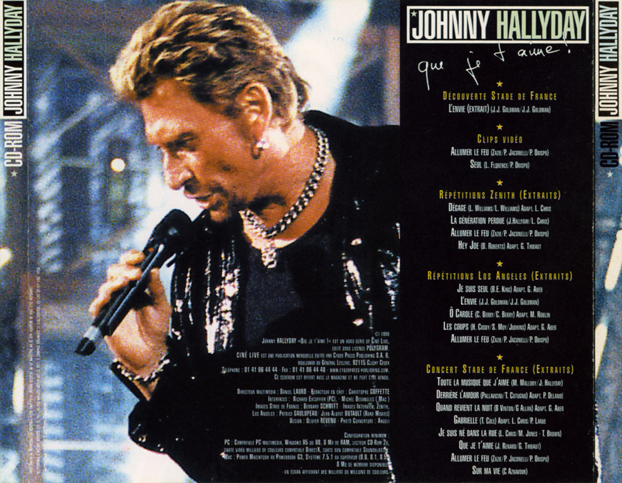 johnny cdr que je t'aime trayout