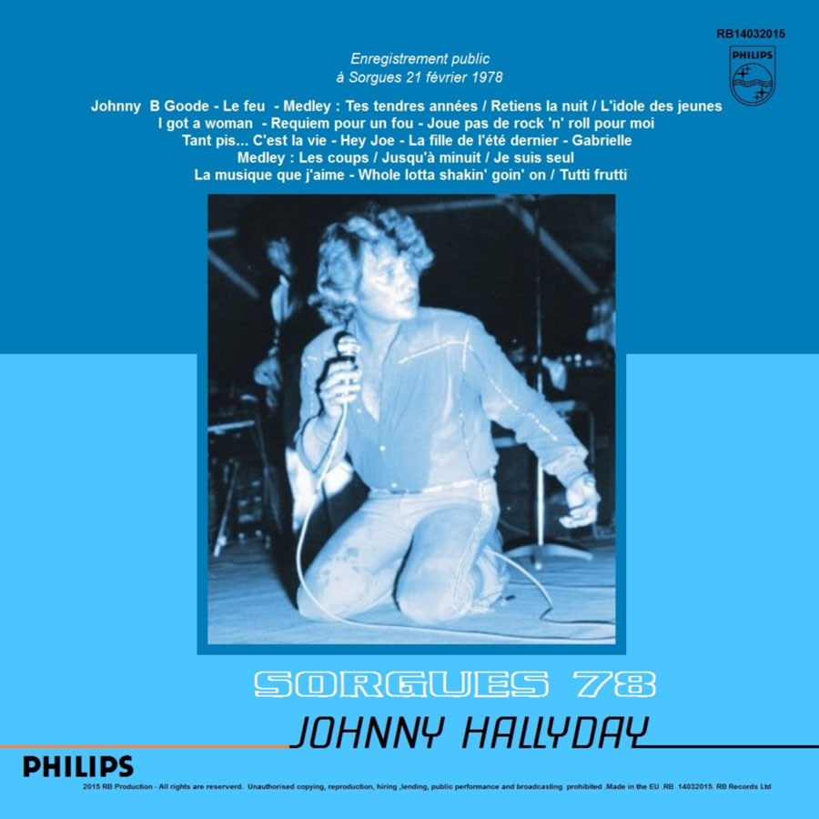 johnny hallyday 2LP sorgues 78 back
