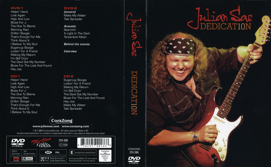 julian sas 2dvd 2cd dedication sleeve out