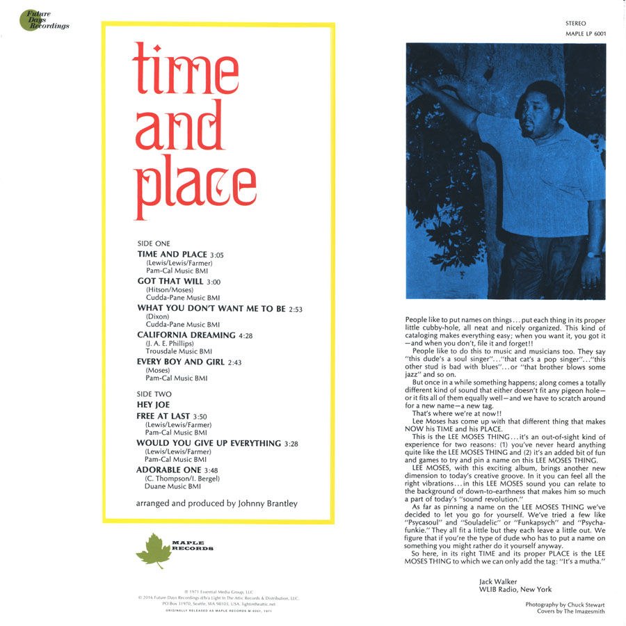 lee moses lp time and place future days back