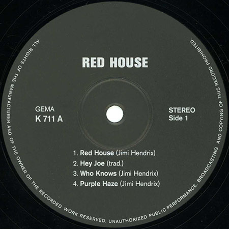live experience band lp red house label 1