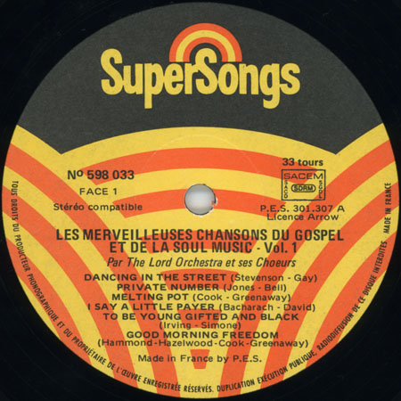 lord orchestra 2 lp les merveilleuses chansons lp1 label1