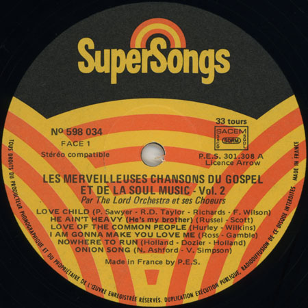 lord orchestra 2 lp les merveilleuses chansons lp 2 label 1
