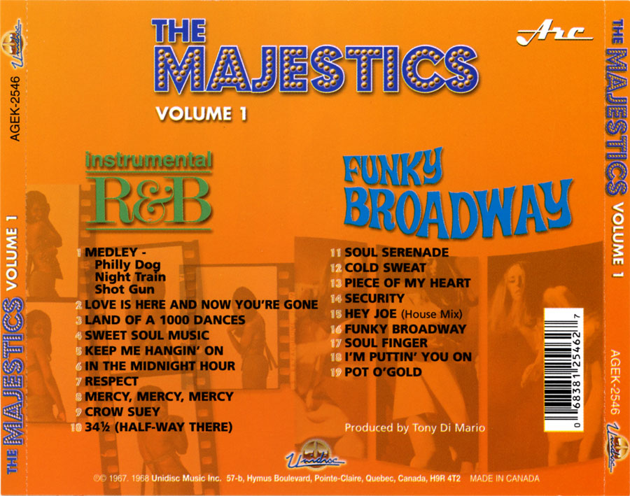 majestics cd majestics vol 1 funky broadway trayout