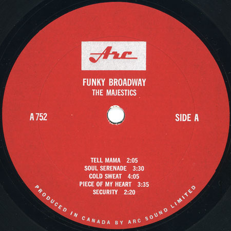 Majestics lp funky broadway label 1