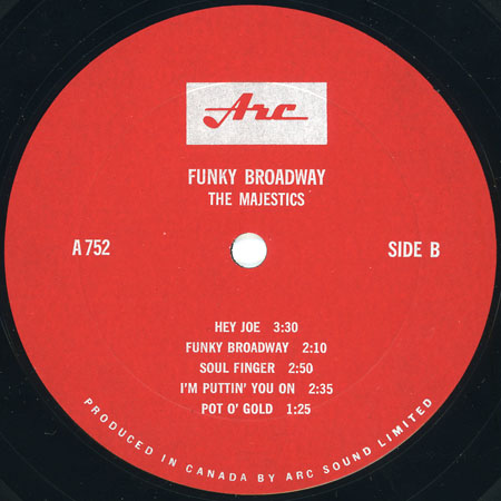 Majestics lp funky broadway label 2