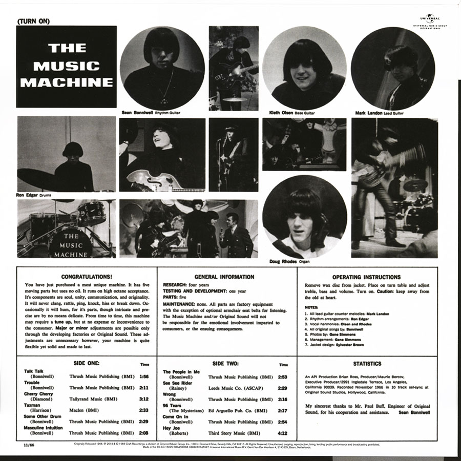 music machine lp turn on label craftback