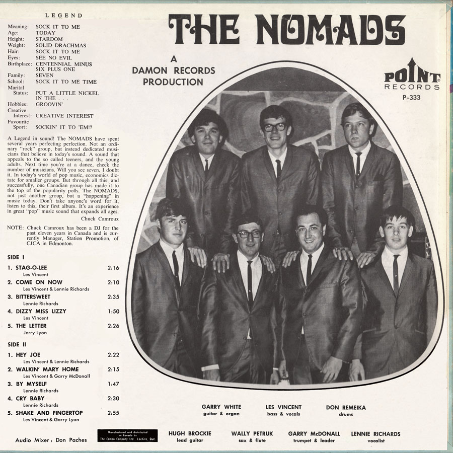 nomads lp hits of the nomads back