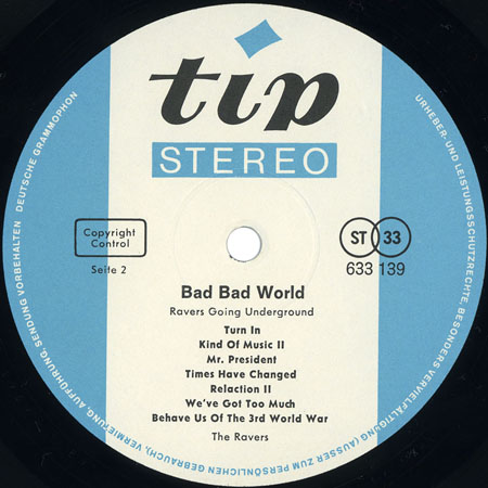 ravers lp going underground bad bad world label 2