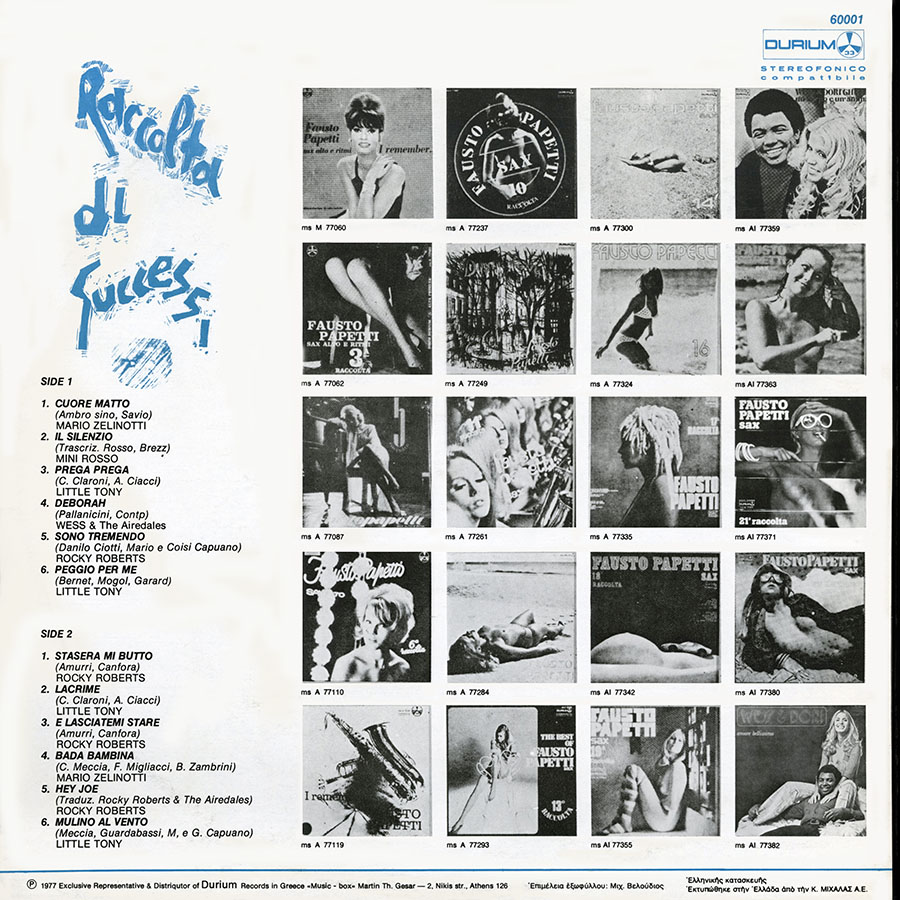 rocky roberts lp raccolta di successi back cover