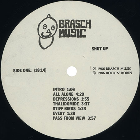 shut up lp hell in a handbasket label 1