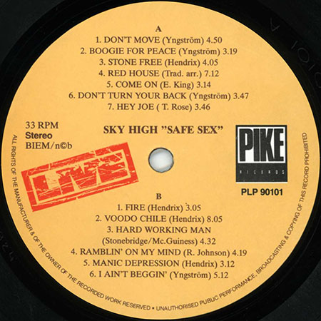 sky high lp safe sex label 1