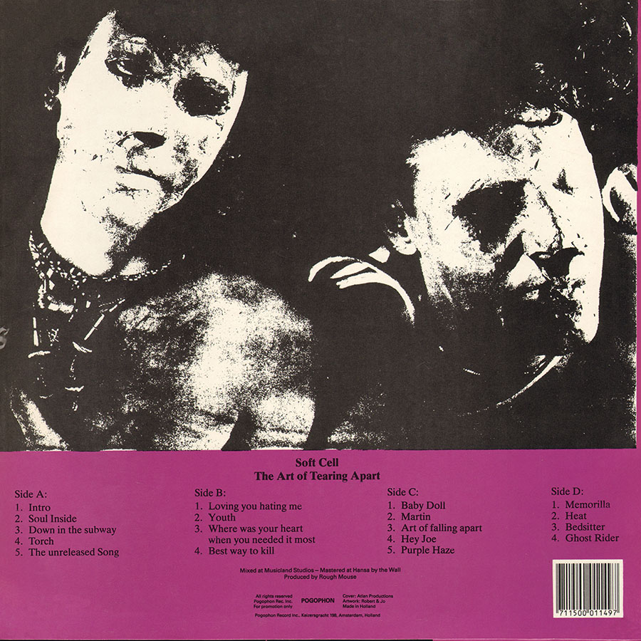 soft cell lp the art of tearing apart back