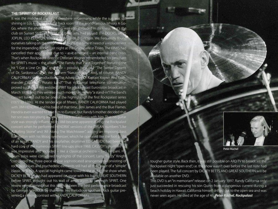 Spirit DVD live at Rockpalast booklet 4