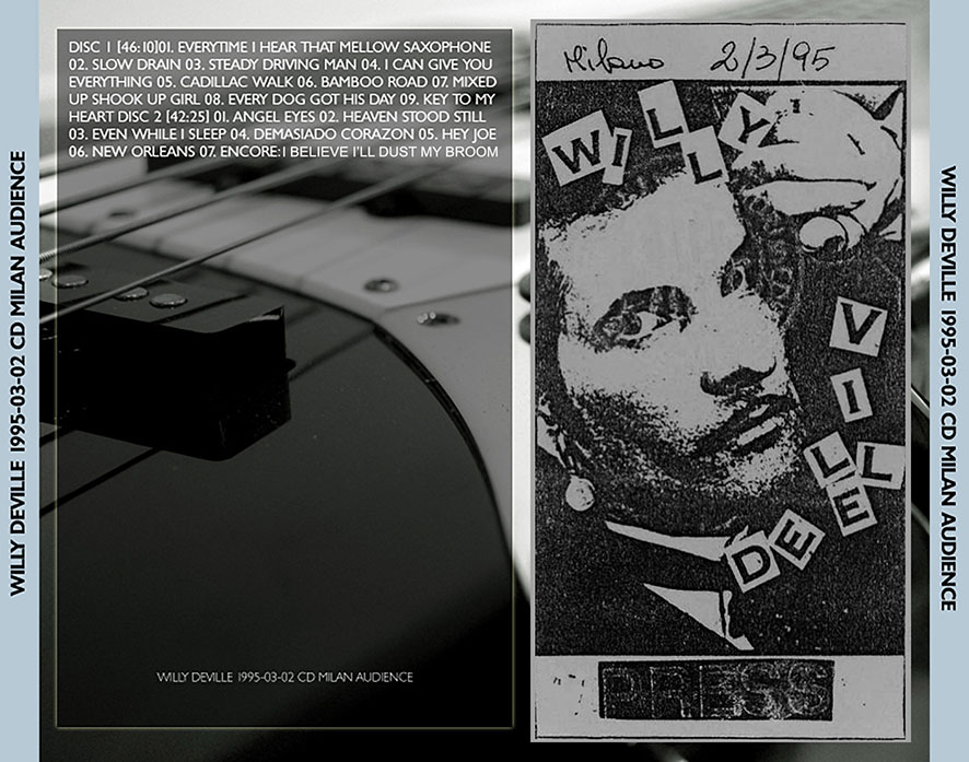 willy deville 1995 03 02 cd live at rolling stone milan tray