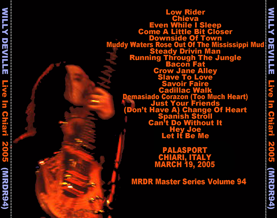 willy deville 2005 03 19 cd palasport chiari italy tray