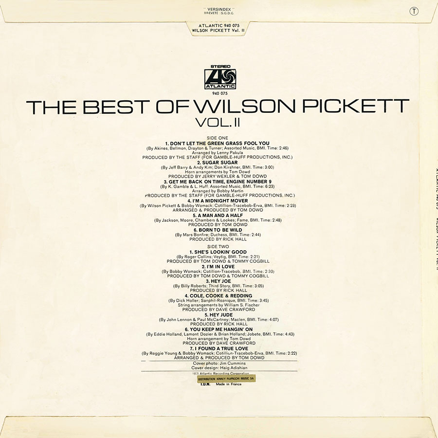 wilson pickett lp best of volume 2 france 940075 back