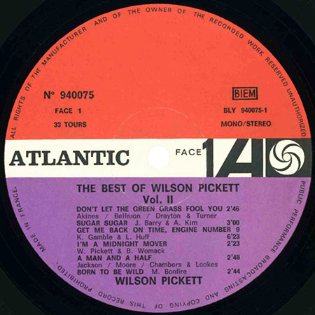 wilson pickett lp best of volume 2 france 940075 label 1