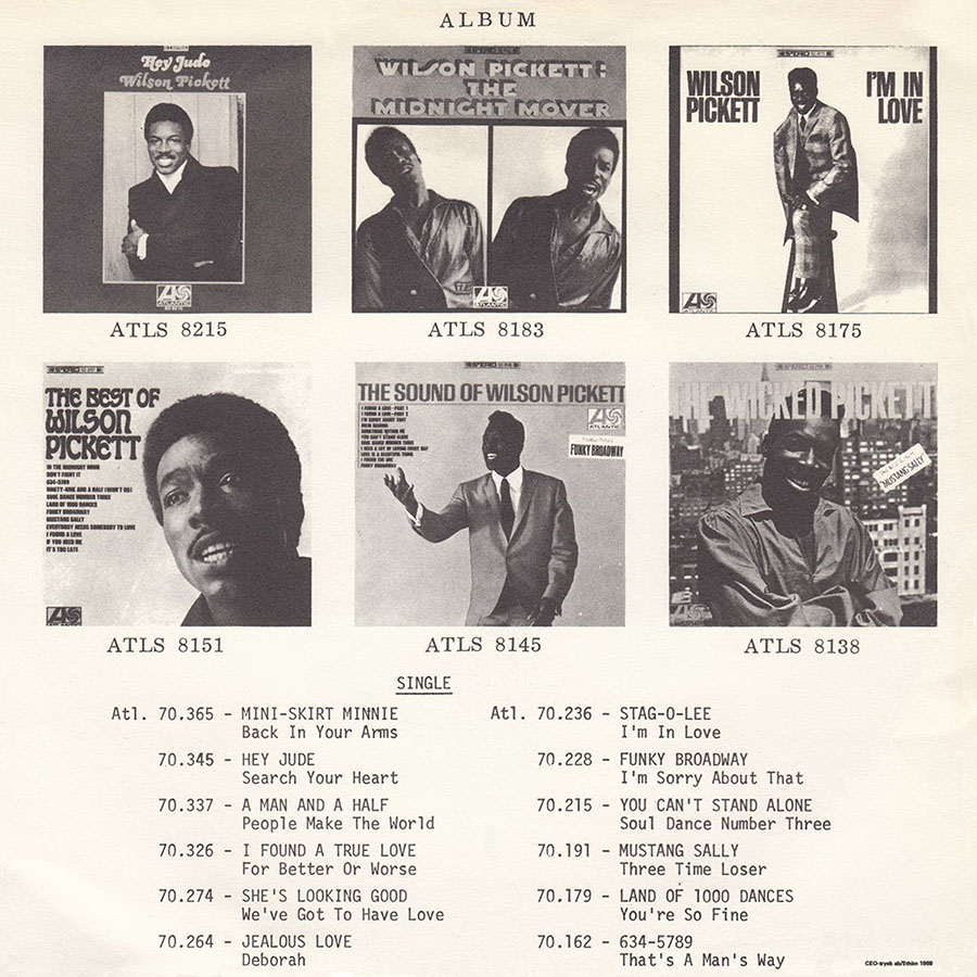 wilson pickett single hey joe, night owl sweden back