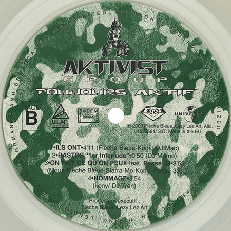 Aktivist Group LP Toujours Aktif  label B