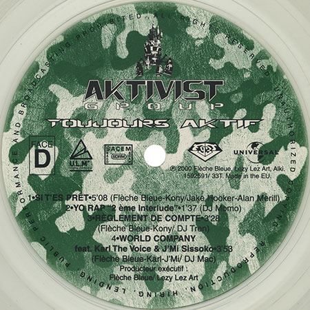 Aktivist Group LP Toujours Aktif  label D