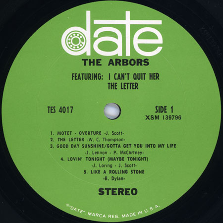 arbors lp I can'quit her label 1