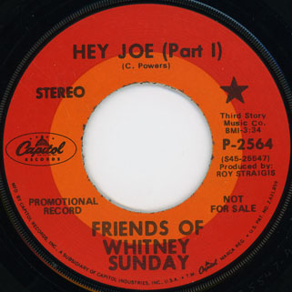 friends of whitney sunday single side hey joe part 1