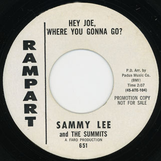 sammy lee and summits single promo side hey joe