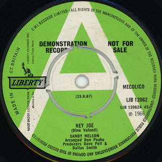 sandy nelson single side hey joe green label