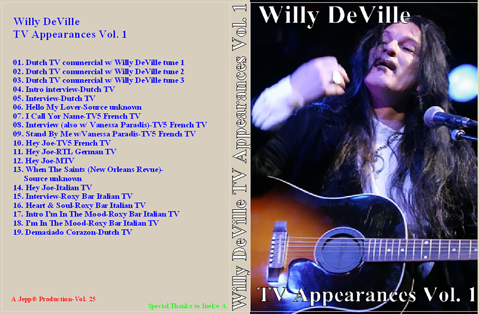 willy deville dvdr tv appearances volume 1 cover