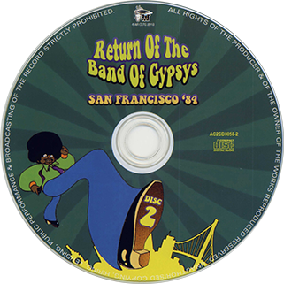 CD Return Of The Band Of Gypsys, San Francisco ´84 label 2