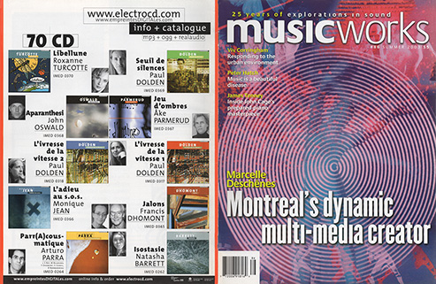 Cynthia Hiebert magazine Musicworks 86 cover